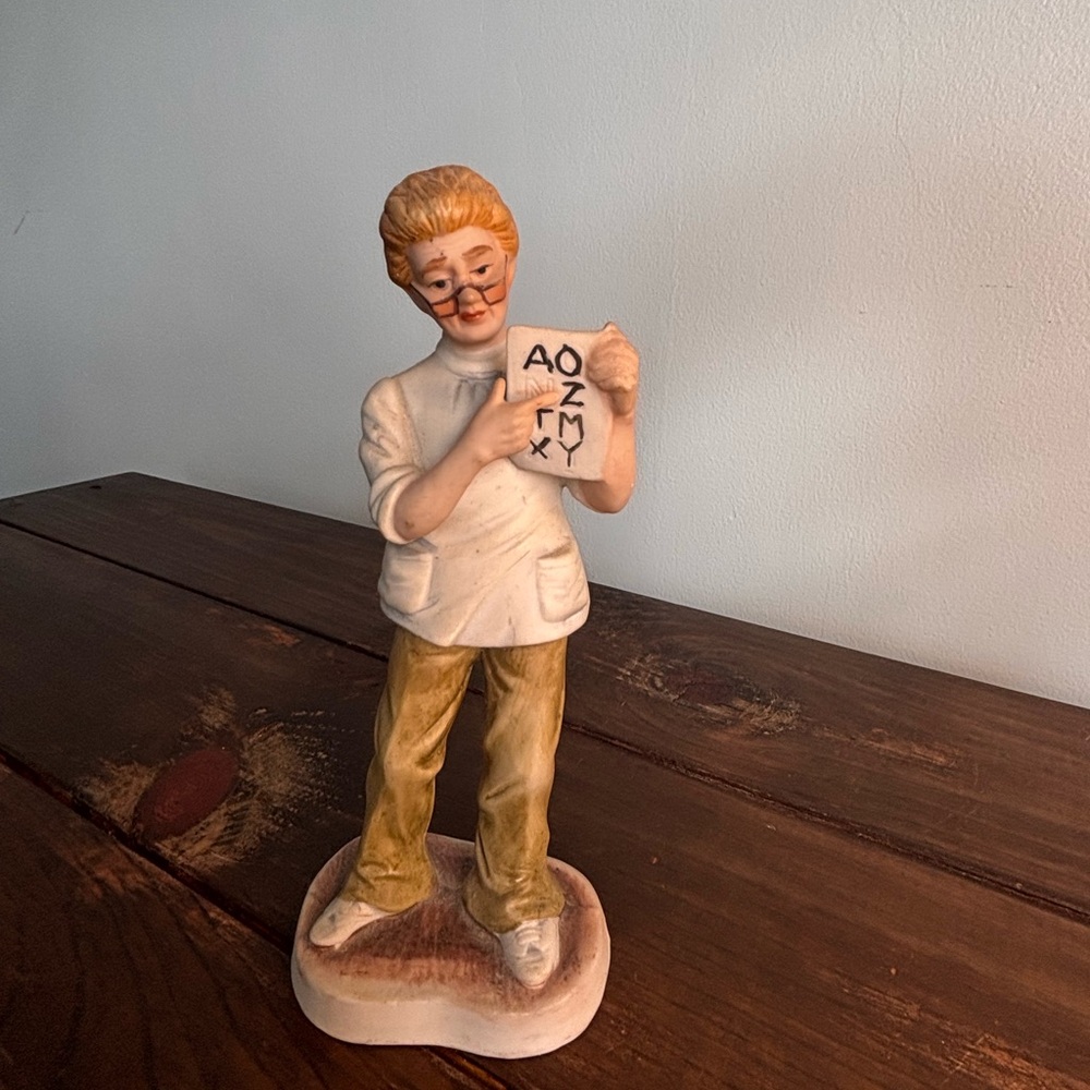 Eye Doctor Vintage Lefton Porcelain Optometrist Figurine - Hand Painted